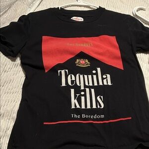 Sundays Black and Red Graphic Tee